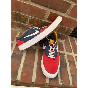 NIKE Skate Shoes Red Yellow Blue Size 10.5